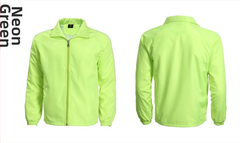 Palton tip windbreaker de lucru – stil lejer, lungime lungă, guler rever, închidere cu fermoar, țesătură densă