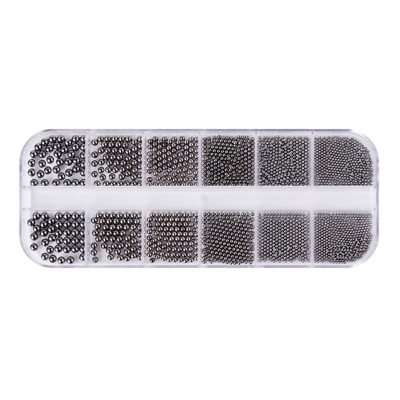 Monja set metalnih perlica za nokte, u kutiji s dugim trakama, uzorak Candy, 67 g