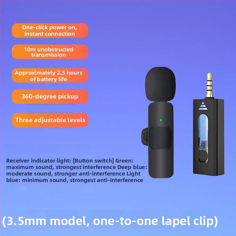 Klipový lavalier mikrofón – dynamická kapsula, potlačenie šumu, model K35, SNR ≥70 dB, prepniteľná smerovosť