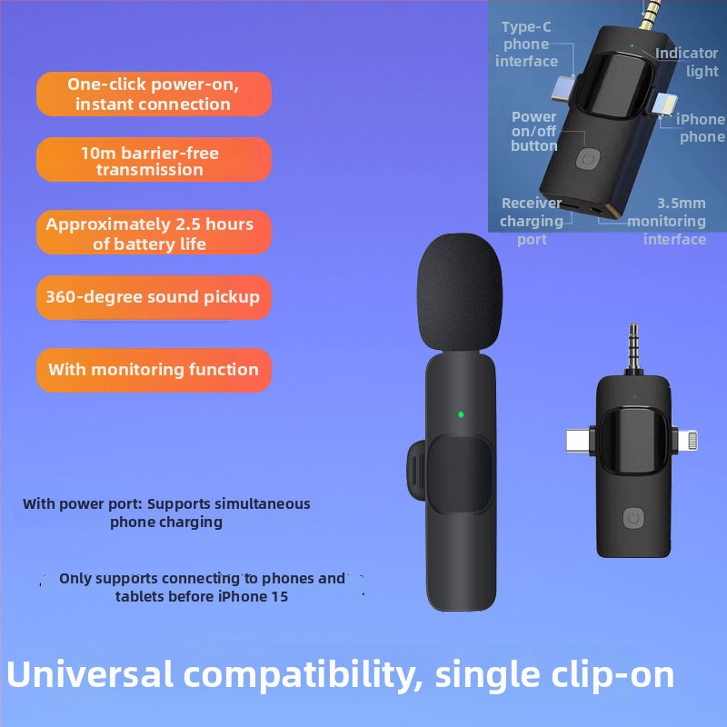 Klipový lavalier mikrofón – dynamická kapsula, potlačenie šumu, model K35, SNR ≥70 dB, prepniteľná smerovosť