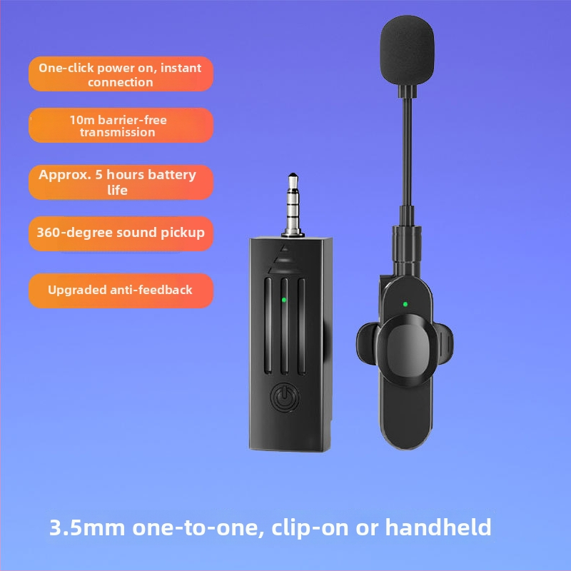 Klipový lavalier mikrofón – dynamická kapsula, potlačenie šumu, model K35, SNR ≥70 dB, prepniteľná smerovosť