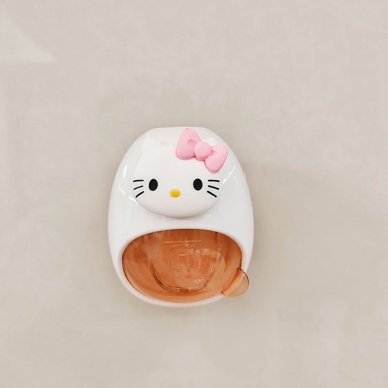 Distribuitor de pastă de dinți pentru copii și raft de depozitare – design desen animat, utilizare universală, montaj fără găuri