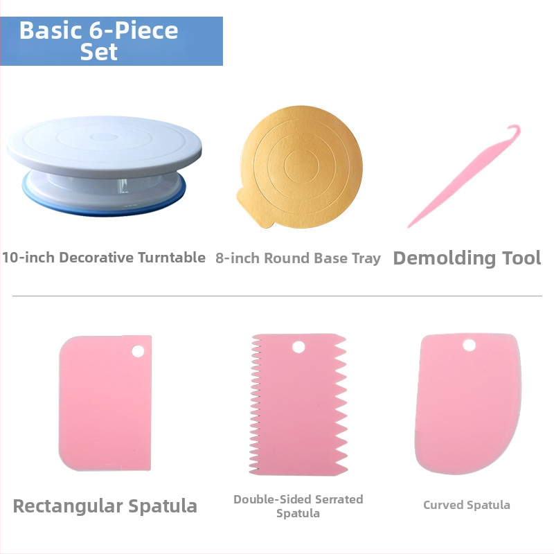 Beike plastični okretni tanjur za ukrašavanje torti – okrugli, ručni, komplet za pečenje