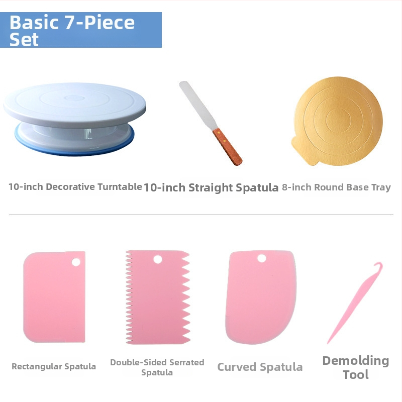 Beike plastični okretni tanjur za ukrašavanje torti – okrugli, ručni, komplet za pečenje