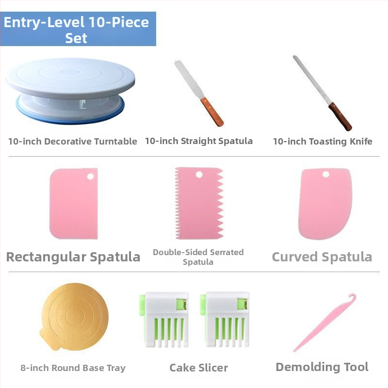 Beike plastični okretni tanjur za ukrašavanje torti – okrugli, ručni, komplet za pečenje