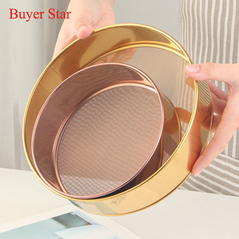 Baida 304 ανοξείδωτος χάλυβας κόσκινο αλεύρου – χειροκίνητο φίλτρο κουζίνας με πλέγμα, εργαλείο αρτοποιίας, μοντέρνο στυλ