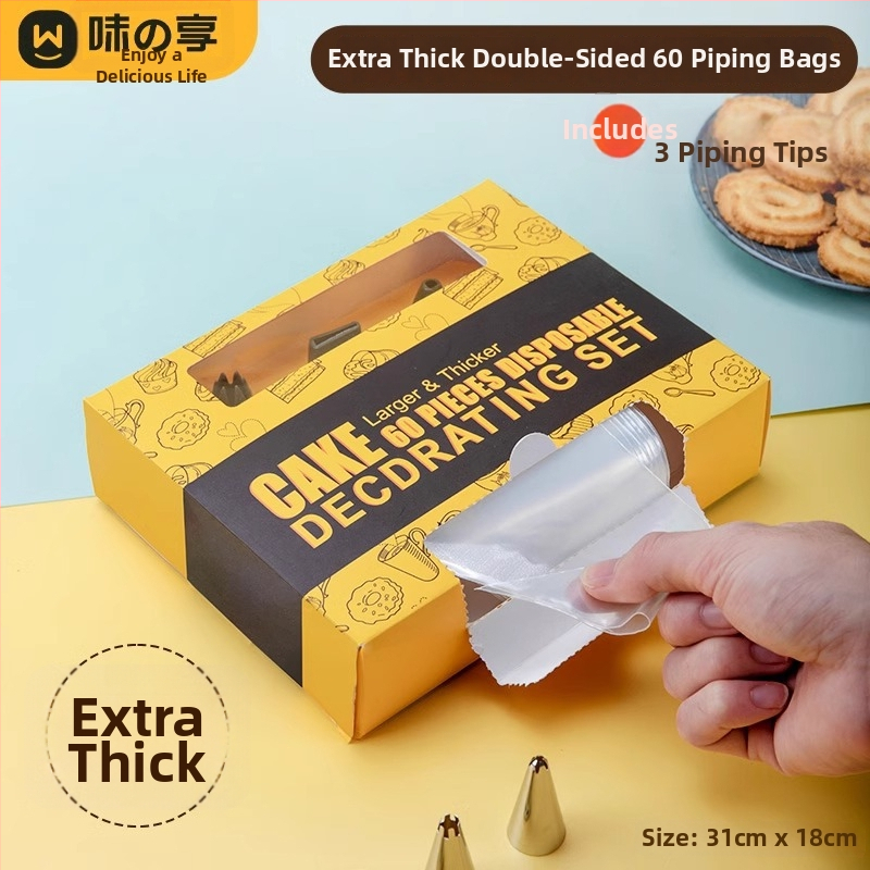 Set ukrasnih vrećica za pečenje — materijali: PE, prehrambena silikonska, PP; namjena: pečenje; stil: moderan minimalistički