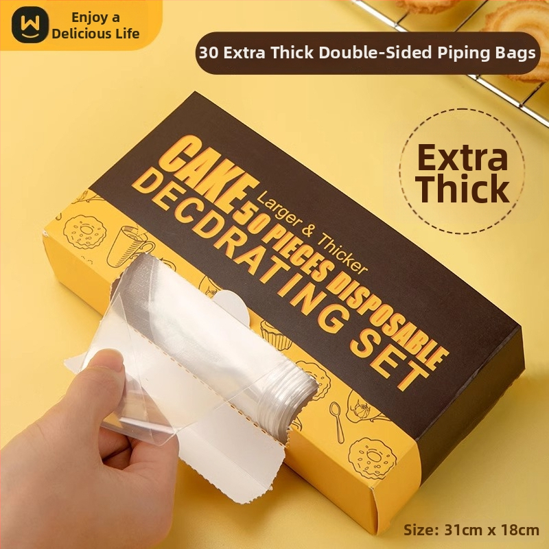 Set ukrasnih vrećica za pečenje — materijali: PE, prehrambena silikonska, PP; namjena: pečenje; stil: moderan minimalistički