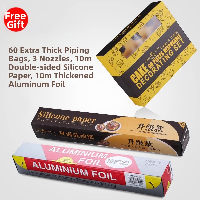 Set ukrasnih vrećica za pečenje — materijali: PE, prehrambena silikonska, PP; namjena: pečenje; stil: moderan minimalistički