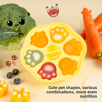 Silikónová forma na detské jedlá na parenie a pečenie – potravinárska kvalita, karikatúrny dizajn, nepravidelný tvar, rodinné použitie