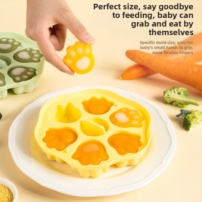 Silikónová forma na detské jedlá na parenie a pečenie – potravinárska kvalita, karikatúrny dizajn, nepravidelný tvar, rodinné použitie