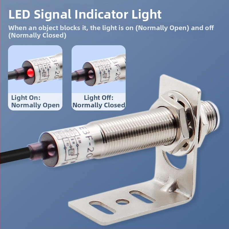 Laserový IR optoelektrický spínač cez lúč, dosah 20 m, 12 V vstup, 1 μs odozva, IP65