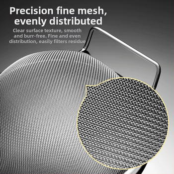 Nerezové sitko na múku s mriežkou, ručné, na odstraňovanie oleja a peny, filtr na sójové mlieko