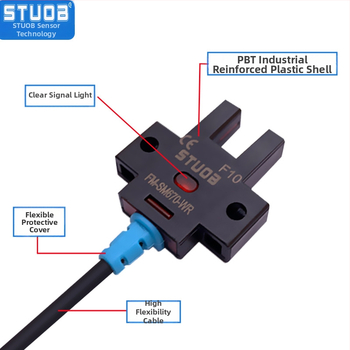 Fotoelektrický spínač s U-Drážkou, cez lúčový typ, kompatibilný so sériami FM-SM670-WR / FM-SM672-WR / FM-SM674-WR / FM-SM671-WR, dosah detekcie 5 mm, STUOB