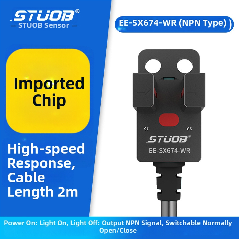 Fotoelektrický spínač s U-Drážkou, cez lúčový typ, kompatibilný so sériami FM-SM670-WR / FM-SM672-WR / FM-SM674-WR / FM-SM671-WR, dosah detekcie 5 mm, STUOB