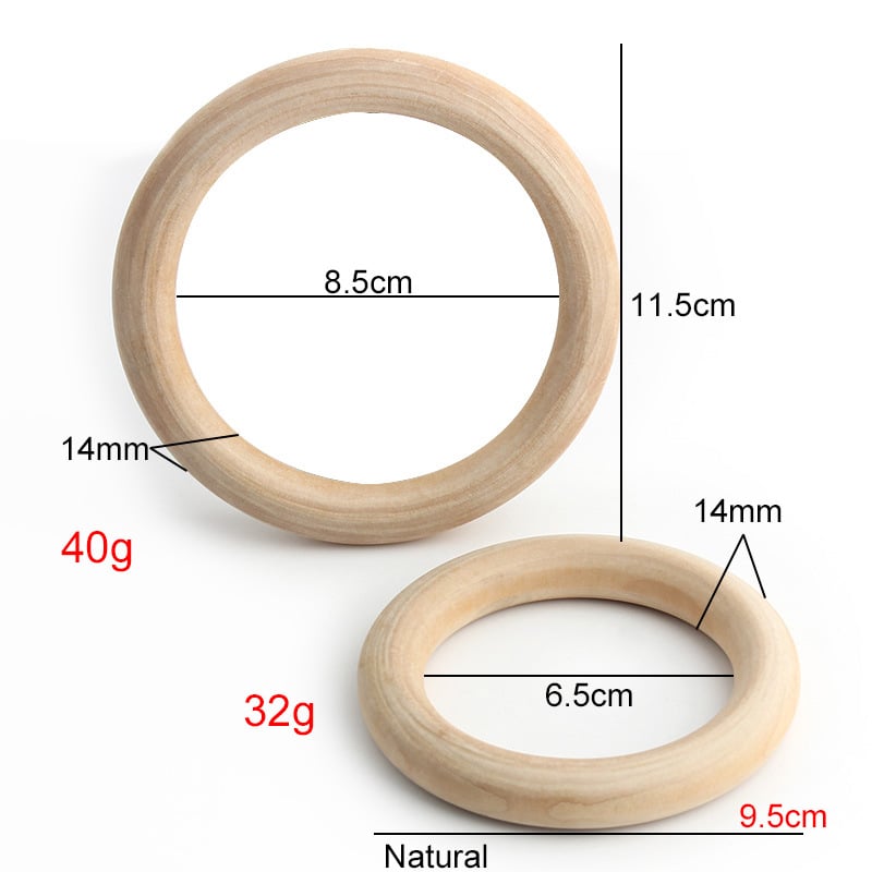 Πλεκτή τσάντα από μαλλί με ξύλινο δαχτυλίδι σε σχήμα κύκλου – εθνο-αγροτικό στυλ