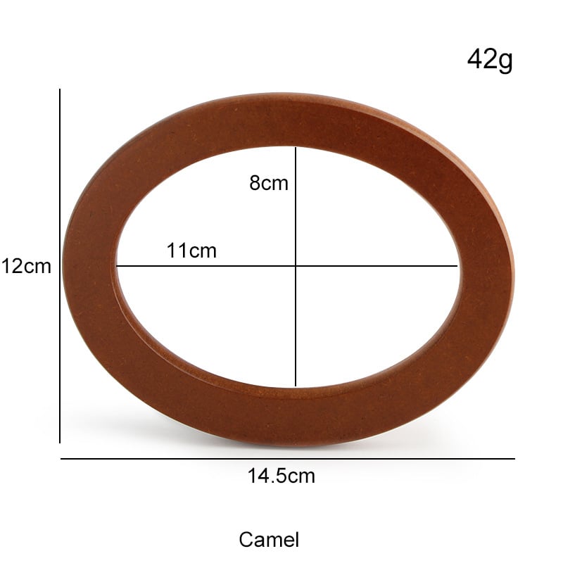 Πλεκτή τσάντα από μαλλί με ξύλινο δαχτυλίδι σε σχήμα κύκλου – εθνο-αγροτικό στυλ
