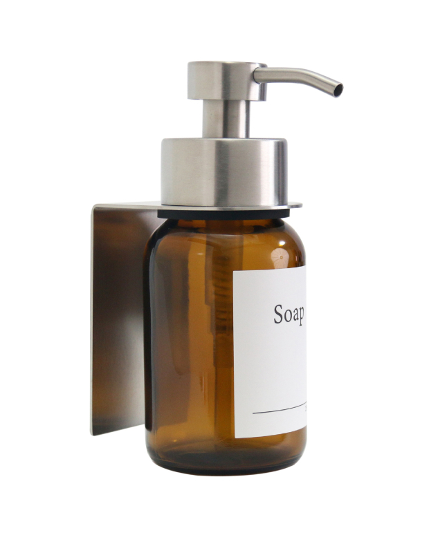 Zidni stakleni dozator tekućine (prazna boca) za šampon, gel za tuširanje i sredstvo za dezinfekciju ruku — luksuzan kupaonski dodatak