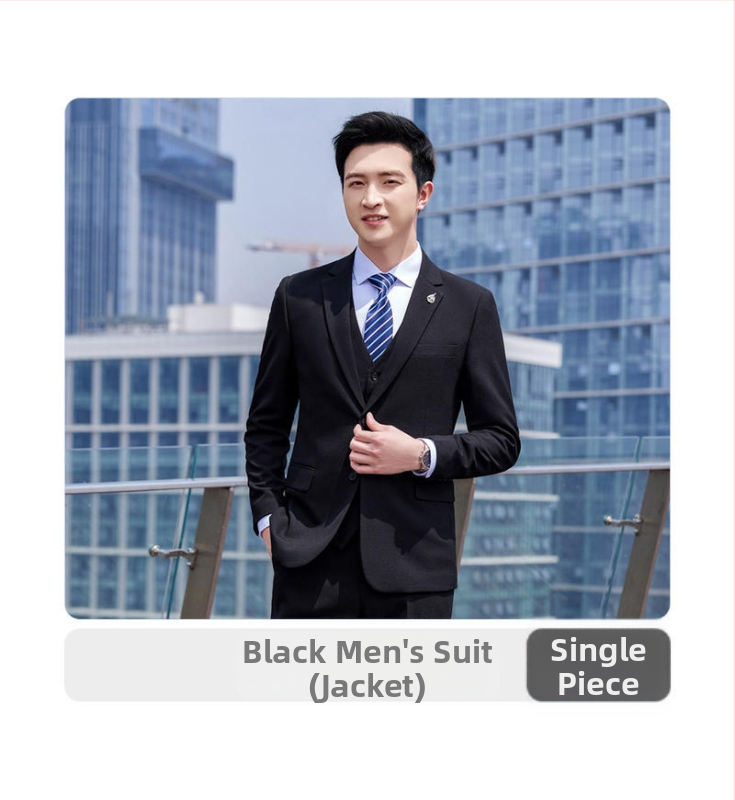 Dvojdielny obchodný formálny oblek, štíhly strih, plochý golier, dvojgombové zapínanie, zmes polyester–viskoz, centrálny zadný rozparok