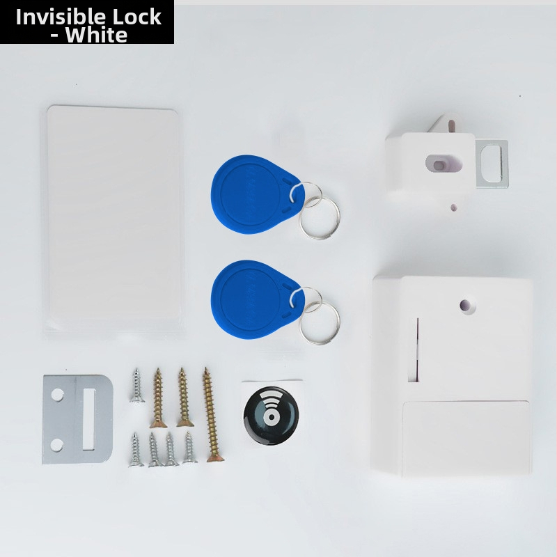 Brava za ladice i ormariće s NFC karticom za otključavanje, bez bušenja, skrivena elektronička brava — model 2100B, plastika, Fengchuang