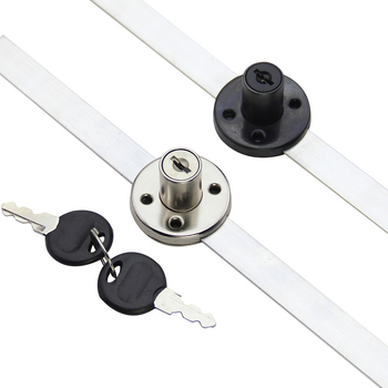 Încuietoare pentru sertarul lateral al biroului cu interblocare triplă pentru dosare — aliaj zinc, cap cilindru