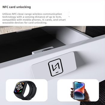 Brava za ormar s NFC senzorom – skrivena ugradnja bez bušenja, ABS materijal, model YLJS, za kućanske ormariće i noćne ormariće
