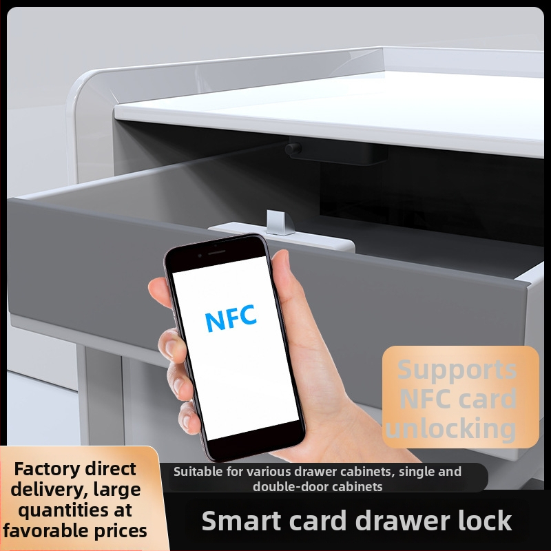 Brava za ormar s NFC senzorom – skrivena ugradnja bez bušenja, ABS materijal, model YLJS, za kućanske ormariće i noćne ormariće