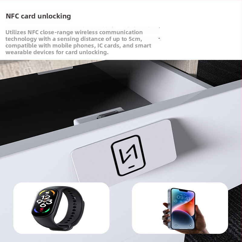 Brava za ormar s NFC senzorom – skrivena ugradnja bez bušenja, ABS materijal, model YLJS, za kućanske ormariće i noćne ormariće