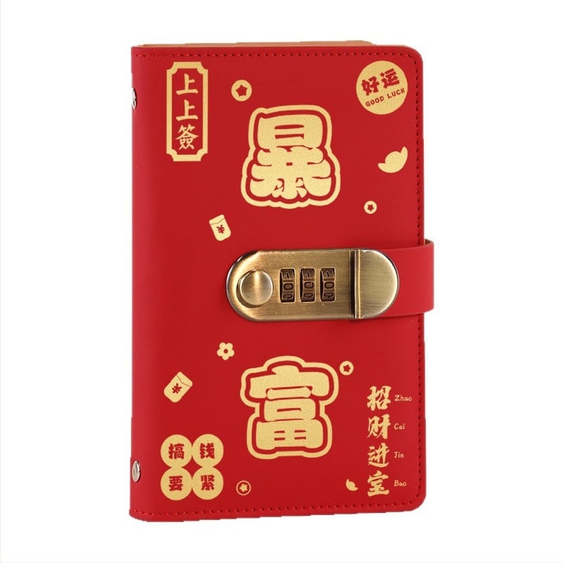 Knjiga za novčanice s lozinkom, kožna imitacija, vijčano povezivanje, nostalgičan retro stil bilježnice (Lozinka, Banknote, Imitacija kože, Vijčano povezivanje, Retro stil)