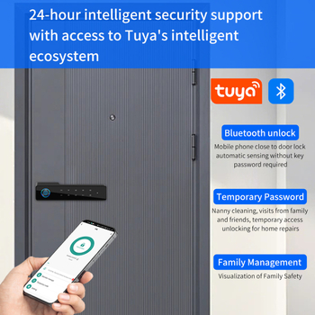 Încuietoare cu amprentă pentru uși din lemn — parolă magnetică, funcționare silențioasă, ecologică pentru apartamente