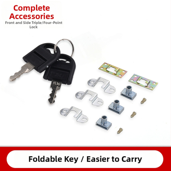 Loud bočna brava za namještaj – trostruki mehanizam zaključavanja ladice uz montažne dodatke, cinkova legura, moderan minimalistički stil