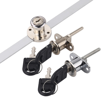 Loud bočna brava za namještaj – trostruki mehanizam zaključavanja ladice uz montažne dodatke, cinkova legura, moderan minimalistički stil