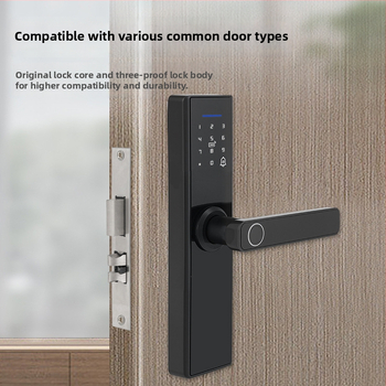 Έξυπνο κλειδί πόρτας εισόδου με δακτυλικό αποτύπωμα και Bluetooth/Wi-Fi έλεγχο μέσω app, μοντέλο D203, 300 αποθηκεύσεις, έως 100000 ξεκλειδώσεις, σάρωση <5 s, DC παροχή