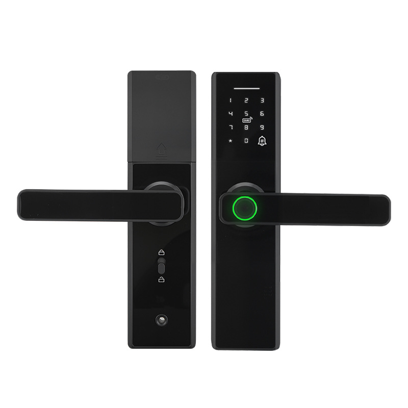 Έξυπνο κλειδί πόρτας εισόδου με δακτυλικό αποτύπωμα και Bluetooth/Wi-Fi έλεγχο μέσω app, μοντέλο D203, 300 αποθηκεύσεις, έως 100000 ξεκλειδώσεις, σάρωση <5 s, DC παροχή