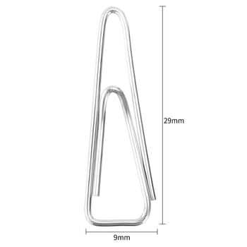 Deli trokutasti papirni klips 0051, metalni, uredski pribor, u kutiji, 100 kom