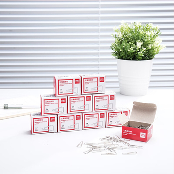 Deli trojuholníková sponka na papier 0051, kovová, kancelárske potreby, balené v krabičke, 100 ks