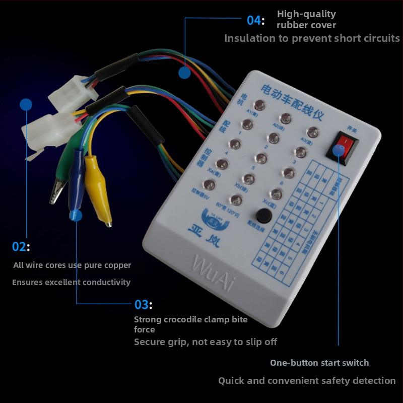 Yalan nástroj na rýchle zosúladenie fáz a zapojení pre testovanie riadiča motora