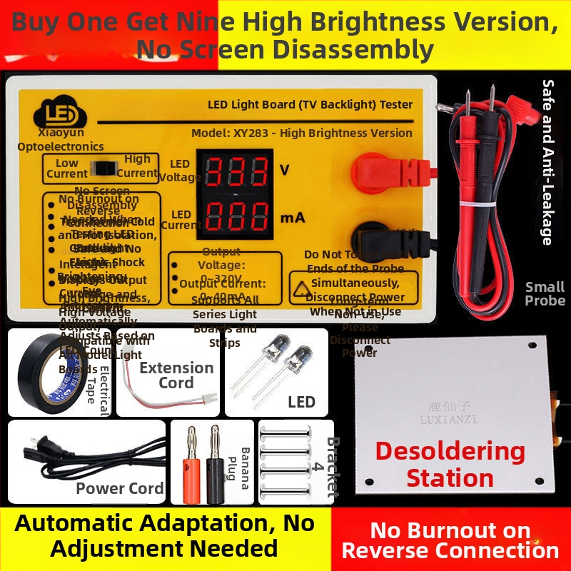 Disassembly-mentes LED hátsó világítás teszter LCD TV-hez – LED izzók, áramkör és szalag javító detektor eszköz
