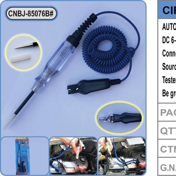 Car Laisi Τεστ Τάσης Αυτοκινήτου – Ηλεκτρικός Ελεγκτής Αυτοκινήτων και Εντοπιστής Κυκλωμάτων, 6–24 V