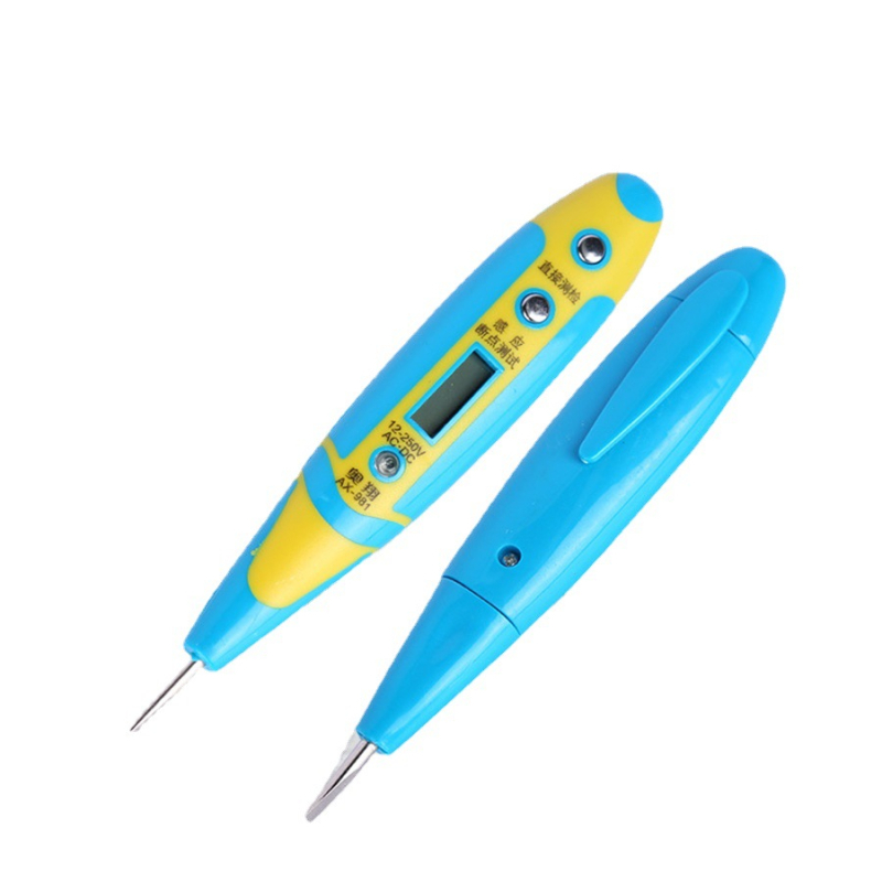 Στυλό μετρητή τάσης με LED οθόνη και νυχτερινή όραση, πολυλειτουργικό, εμβέλεια 12–250 V