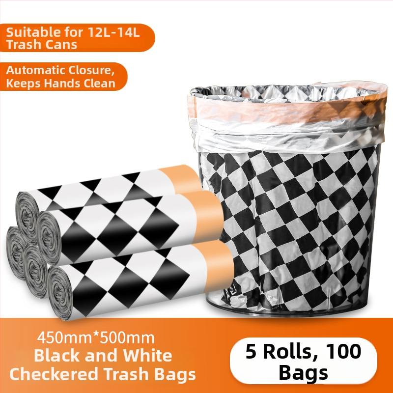 Multi-pie HDPE vreća za otpad s vrpcom, kućna upotreba, zadebljana, 200 kom, jednokratna uporaba