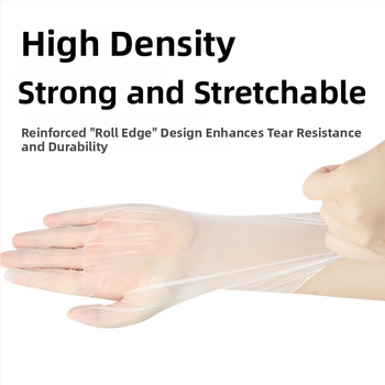 Jednokratne PVC rukavice bez pudera, u prozirnoj kutiji, 50 komada, za salone ljepote i tetovaže