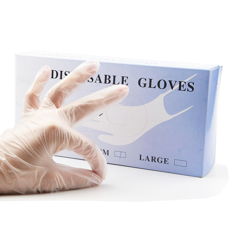 Jednokratne PVC rukavice bez pudera, u prozirnoj kutiji, 50 komada, za salone ljepote i tetovaže