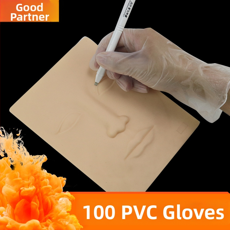 Jednorazové PVC rukavice – hrubšie, bez pudru, balené v krabičke, 100 ks pre kozmetický salón