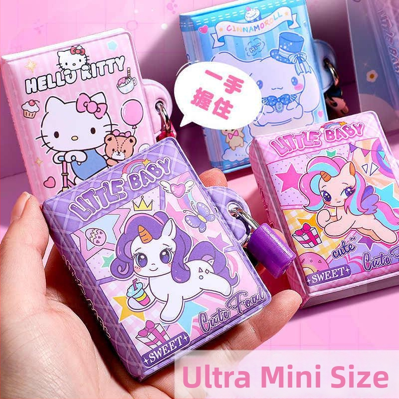 Zapisnik za lozinke s zaključavanjem - sladak crtani dizajn My Little Pony, PVC korica, žičano povezivanje, papir od sirovog drvenog pulpa, 50-100 stranica, uredski stil