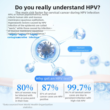 HPV tesztelő készlet, egyszer használatos, lágy anyag, 1 teszt személyenként, Yaji Pharmaceutical márka