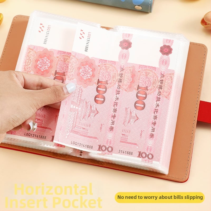 Kožna bilježnica za štednju, 100–200 stranica, tekstualni materijal PP, veza: drugo, poslovni/uređivački stil