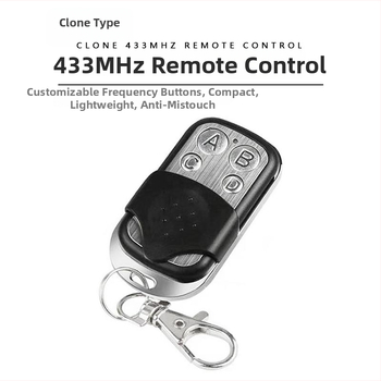 Kovový diaľkový ovládač s 4 tlačidlami, 1527 učiaci kód, 433/315 MHz, diaľkové ovládanie garážových dverí pre domáce použitie