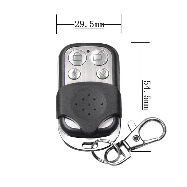 Metalni daljinski upravljač s 4 tipke, 1527 kod za učenje, 433/315 MHz, daljinski upravljač za vrata garaže za kućnu upotrebu