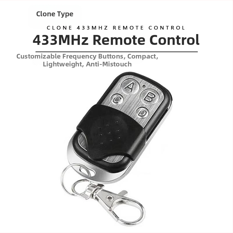 Kovový diaľkový ovládač s 4 tlačidlami, 1527 učiaci kód, 433/315 MHz, diaľkové ovládanie garážových dverí pre domáce použitie